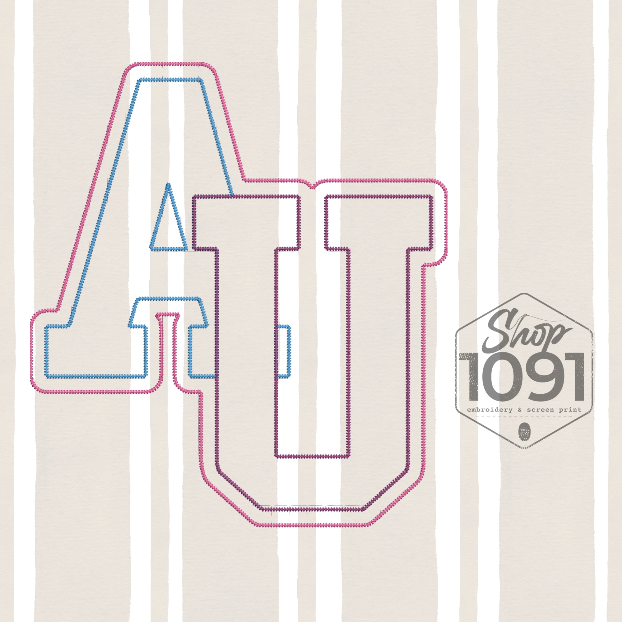 AU Interlocking Letters – Shop1091