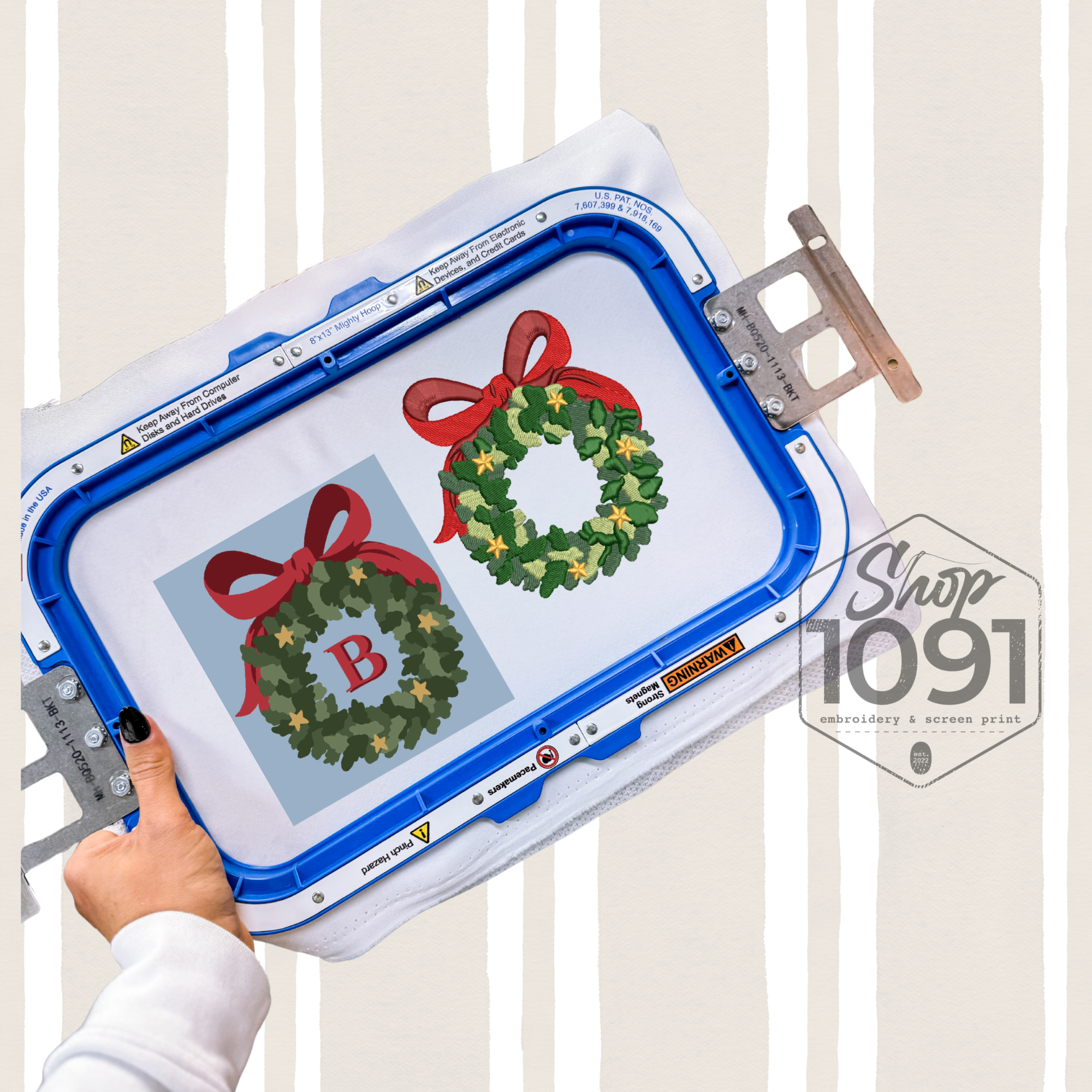 Christmas Wreath Monogram