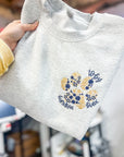 Personalized Floral Paw Sweatshirt