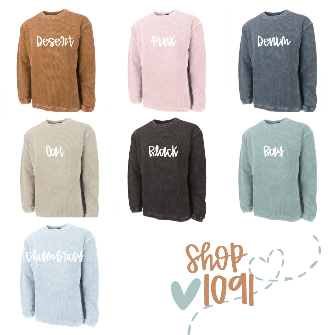 Sequin Varsity Letter Crew