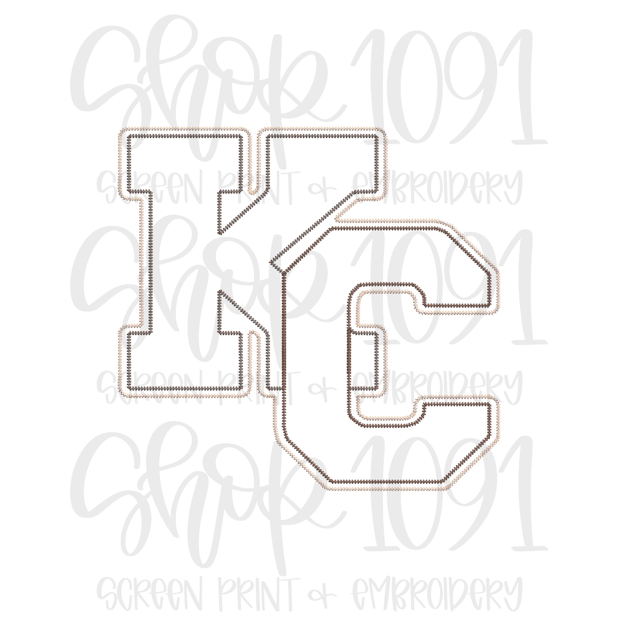 KC Interlocking Letters – Shop1091