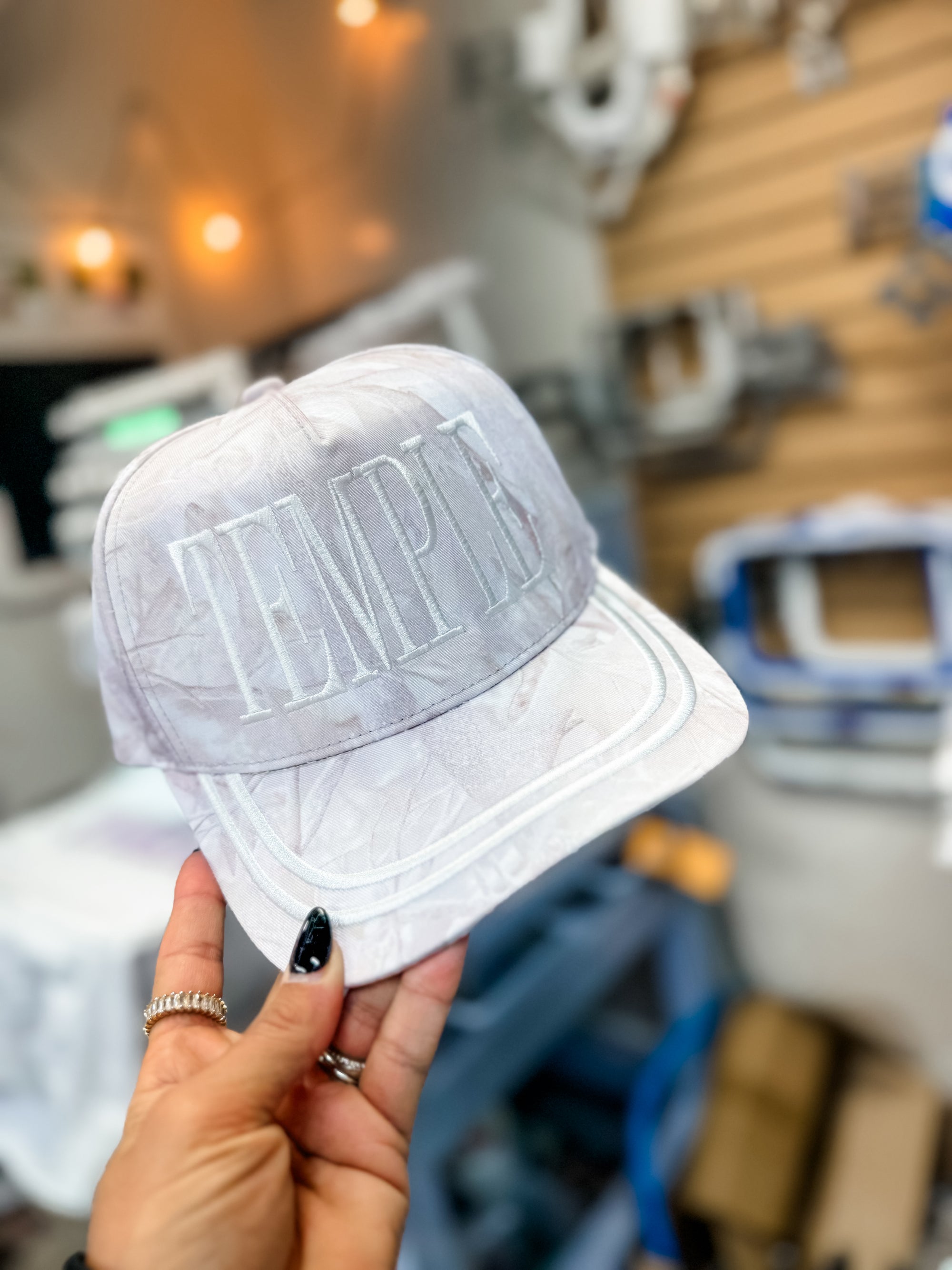 Shop 1091 White Camo Hat Blanks