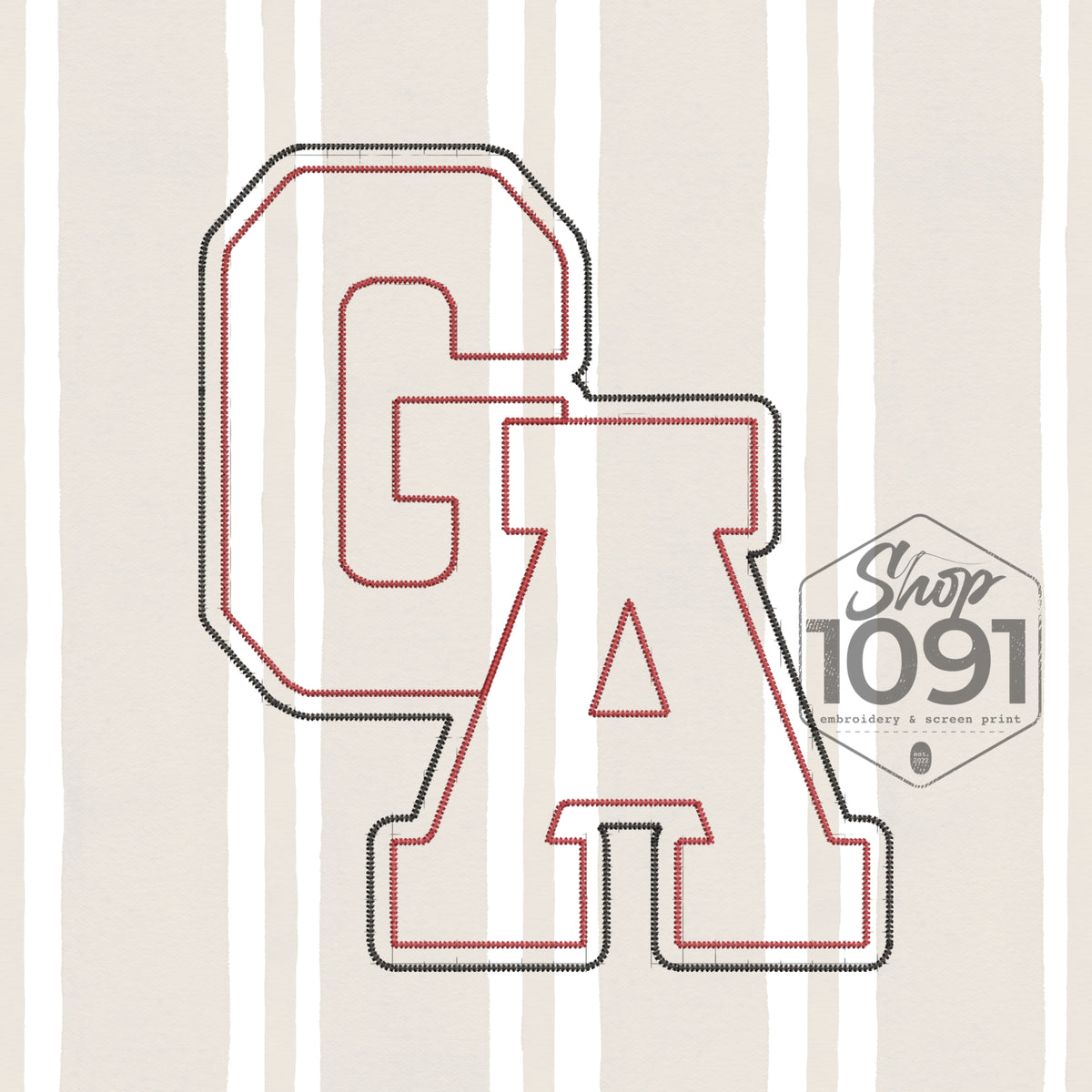 Georgia Block Letters GA Interlocking Letters – Shop1091