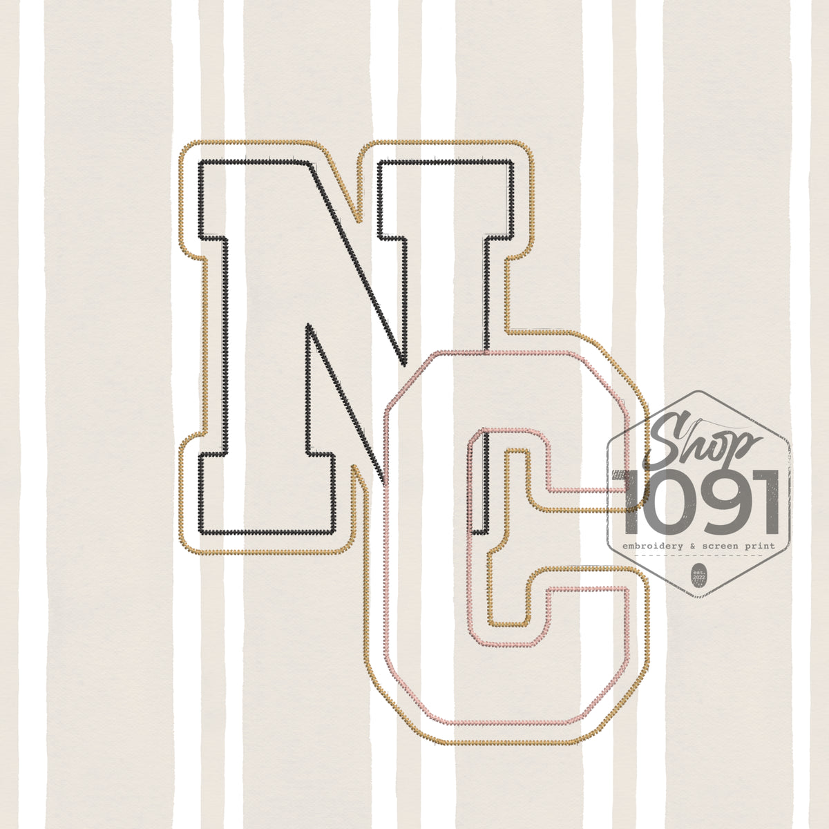 Interlocking Nc NC Interlocking Letters – Shop1091