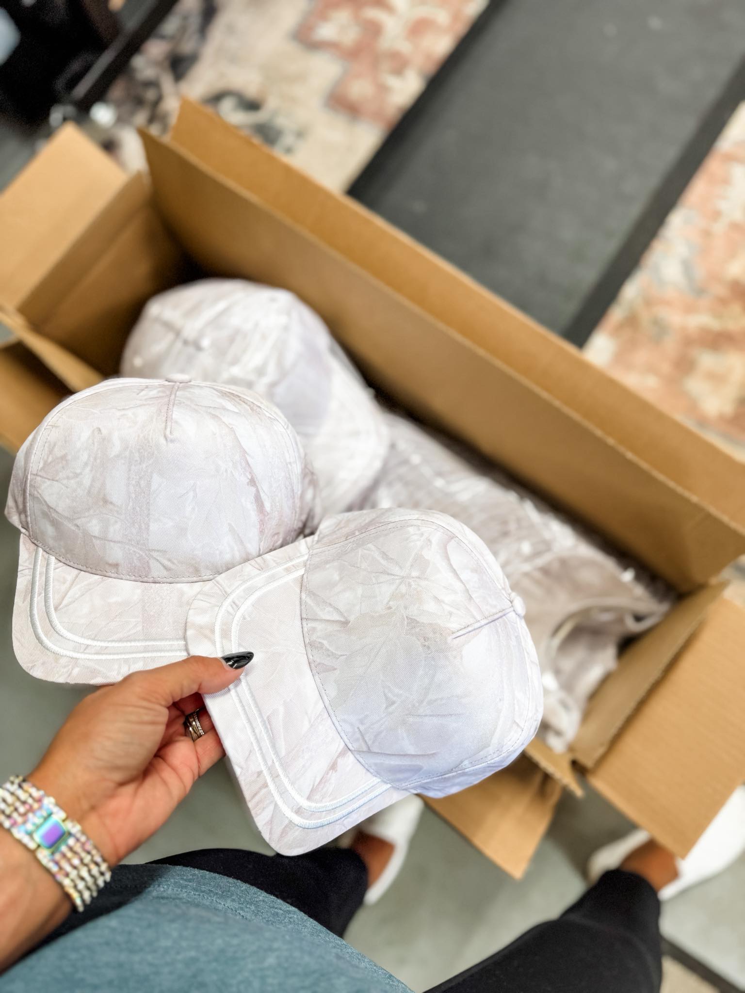 Shop 1091 White Camo Hat Blanks