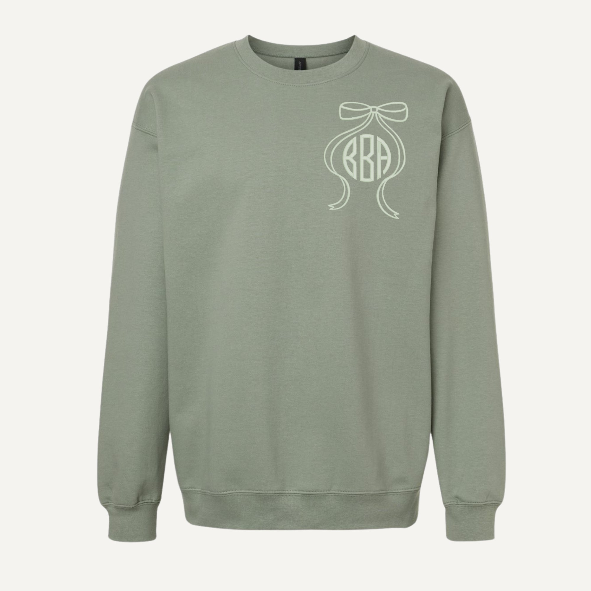 Bow Monogrammed Crew
