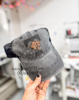 Vintage Wash Leather Patch Hats